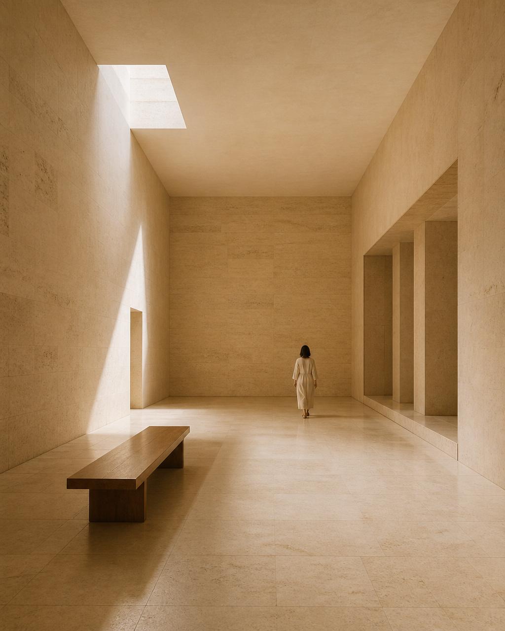 A quiet interior of stone